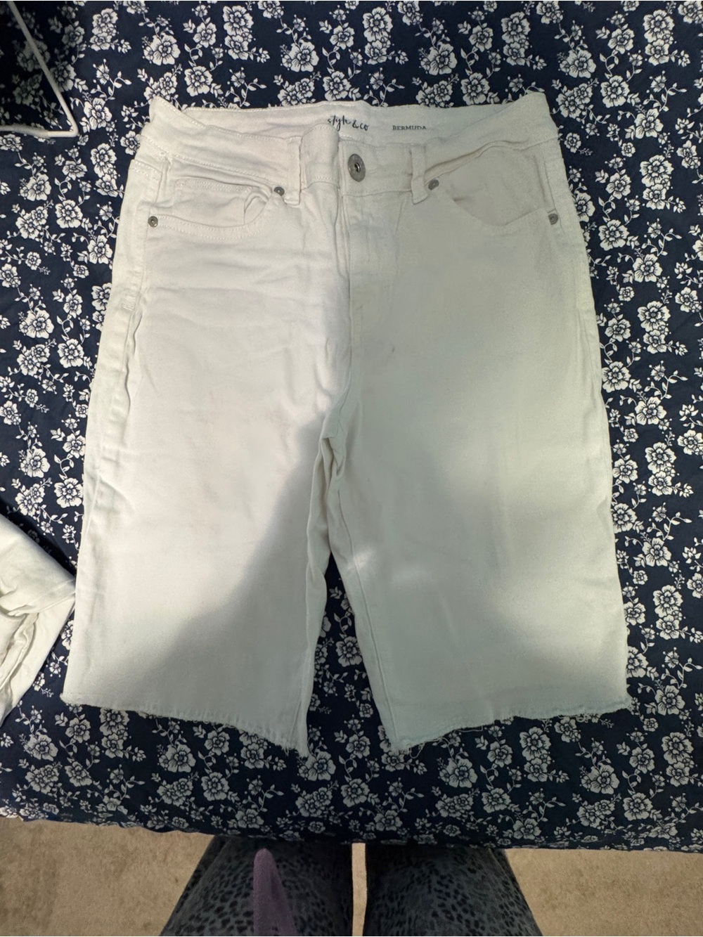 Style & Co. White High-Rise Bermuda Shorts